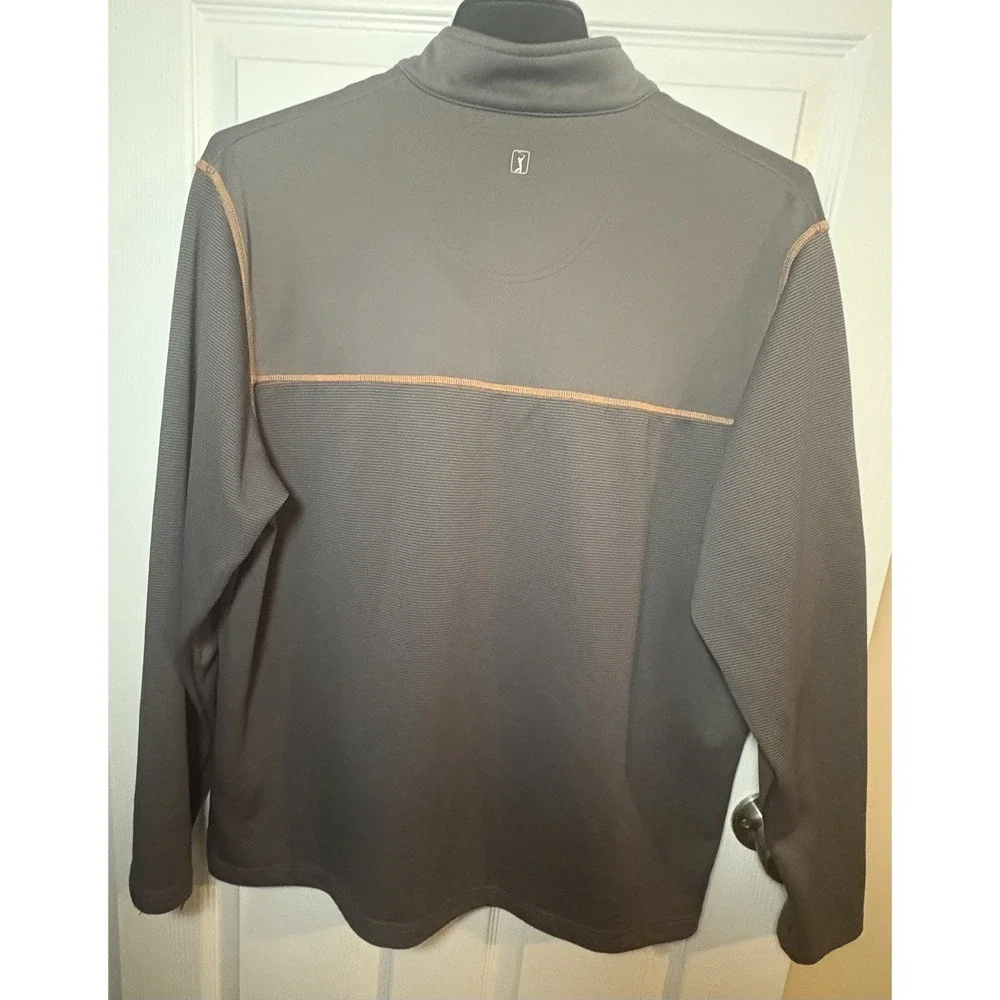 PGA Tour‎ Golf Performance 1/4 Quarter Zip Pullover Gray Mens XL Long Sleeve